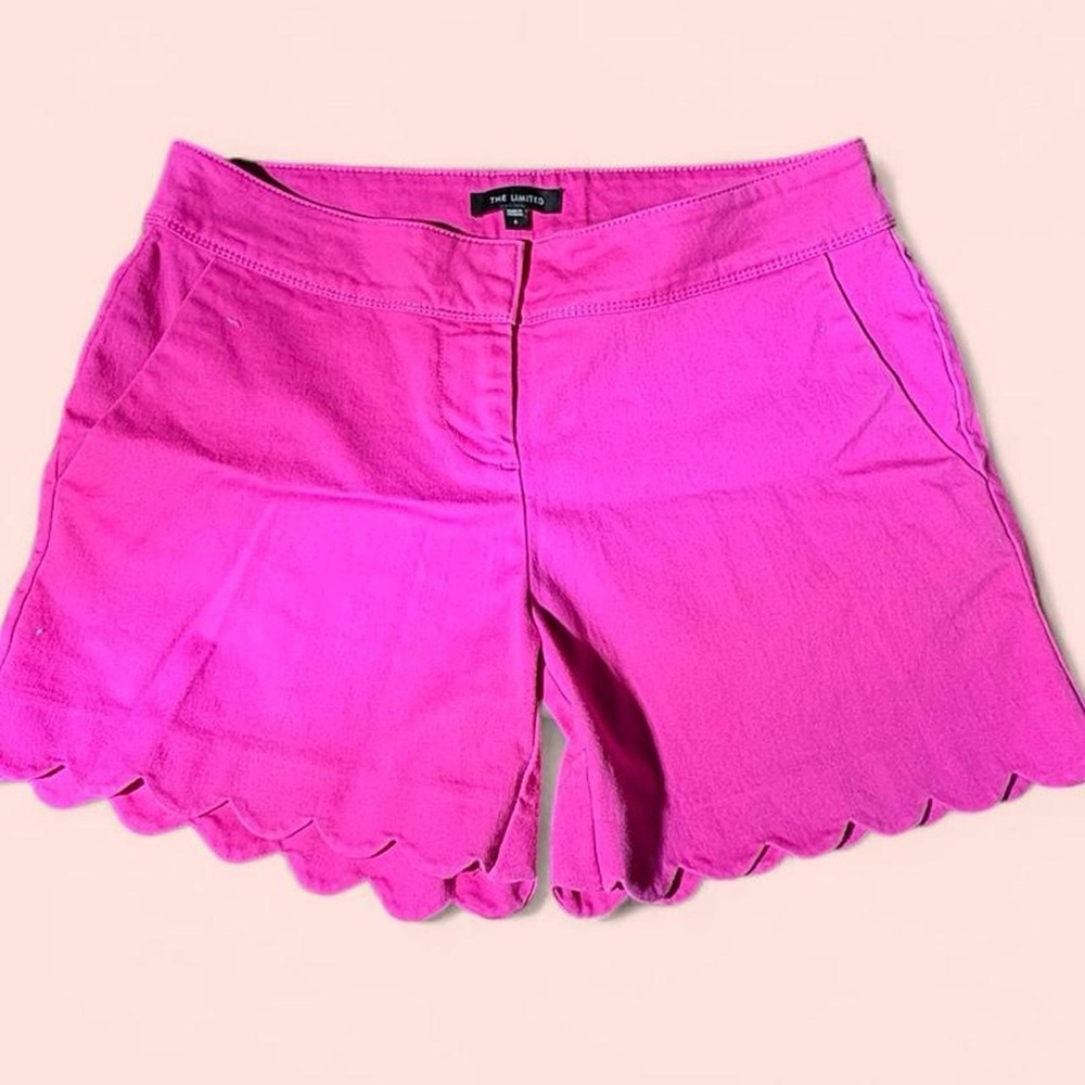 The Limited Pink High Waist Scalloped Shorts